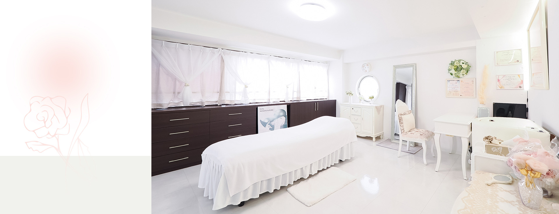 完全個室の温かみのある癒し空間